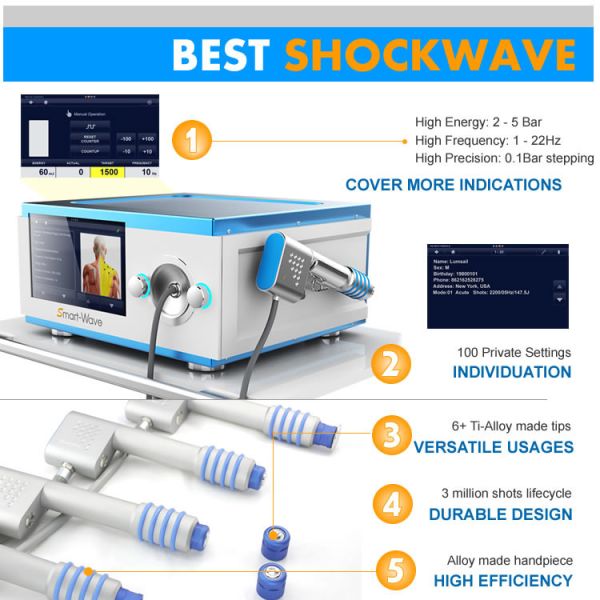 Air Compress Extracorporeal ESWT Shockwave Therapy Machine For Heel Pain / Muscular Injury