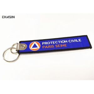 Personalized Embroidered Fabric Keychain Letter Jewelry Aviation Keyring