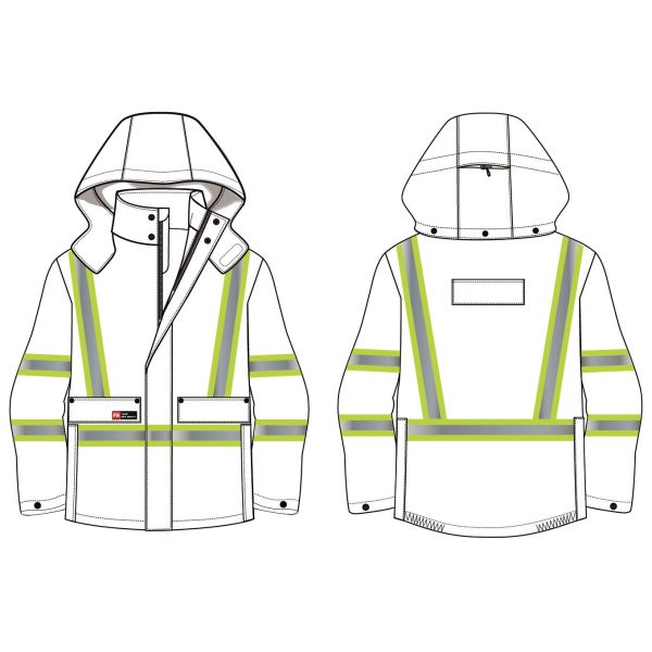 330gsm Concealed Front Zipper Fire Protection Clothing , EN11612 Flame Resistant Apparel