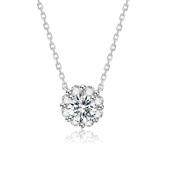 Classic 18k Gold Lab-Grown Diamond Pendant Hot Sale Pendant White Diamond jewelry Round Shape Pendant