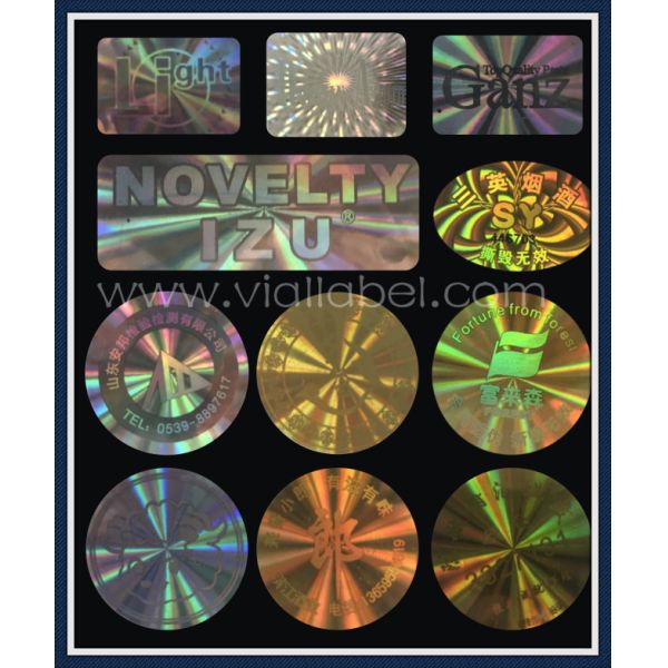 10ml Silver Hologram Tamper Evident Security Labels With Scratch Off Codes 3d hologram printing