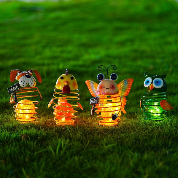 ODM Iron Solar Powered Owl Garden Ornament Decor Vivid And Cute