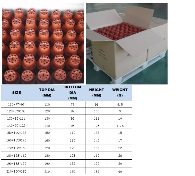 Crystal PET Plastic Garden Flower Pot for Garden Home Decoration