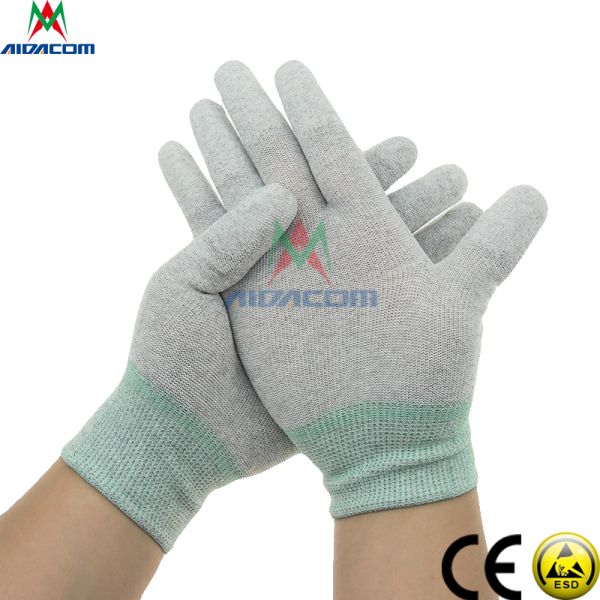300g 98% Active Polyester 2% Active Carbon Fiber ESD Gloves