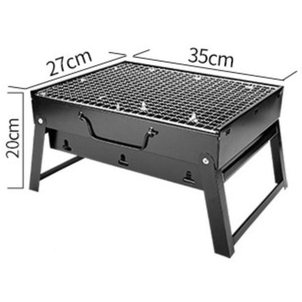 35*27*19.5cm Outdoor Portable Folding Grill Bbq Camping Grill Small Charcoal Grill