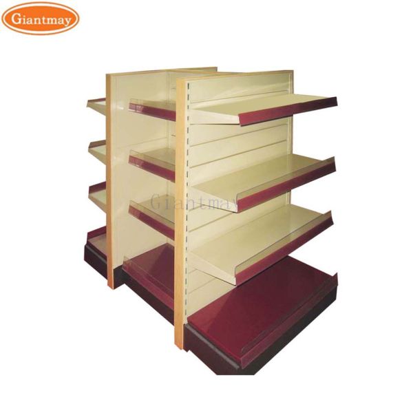 Display Rack Gondola For Pharmacy 4 Tiers Supermarket Shelves