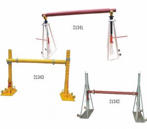 China 20 Ton Cable Drum Stand With Hydraulic Lifting Jack In Line Construction on sale