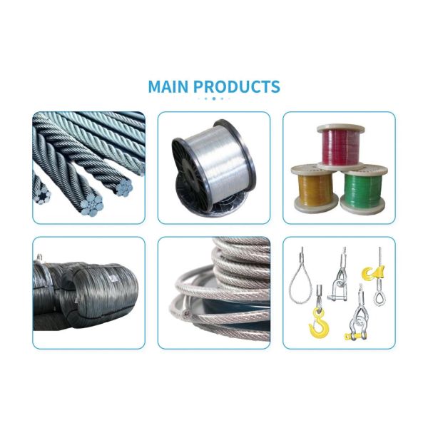 Grade Stainless Steel 304 316 6X19 PP 15mm Steel Wire Rope with Organic Core GOST 2688-80