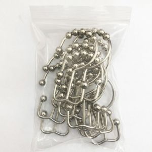 Stainless Steel Shower Curtain Rings For Bathroom Double Glide