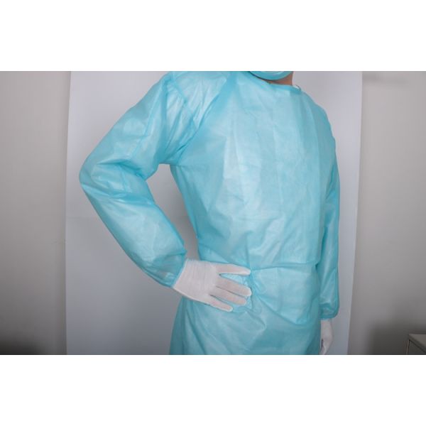 Chemical resistant surgical isolation gown disposable 2ply SPP lamination PE