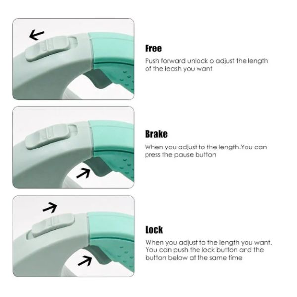 Self Acting Retractable Dog Lead Automatic Retractable Pet Leash Portable Anti Escape