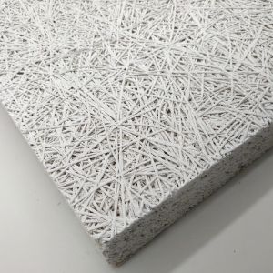 Restaurant Ceiling Wood Wool Acoustic Panel Soundproof Tiles 38mm