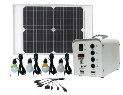 20W mini solar power lighting kits, DC12V output and 5V USB charging for solar lighting