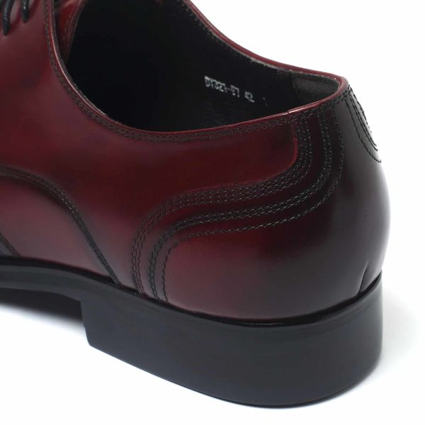 Customized Red Lace Up Genuine Leather Dress Shoes