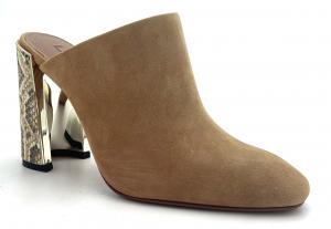 Cheap Elegant Closed Toe Womens Mule Heels Rubber Sole Stylish Design For Formal Wear wholesale