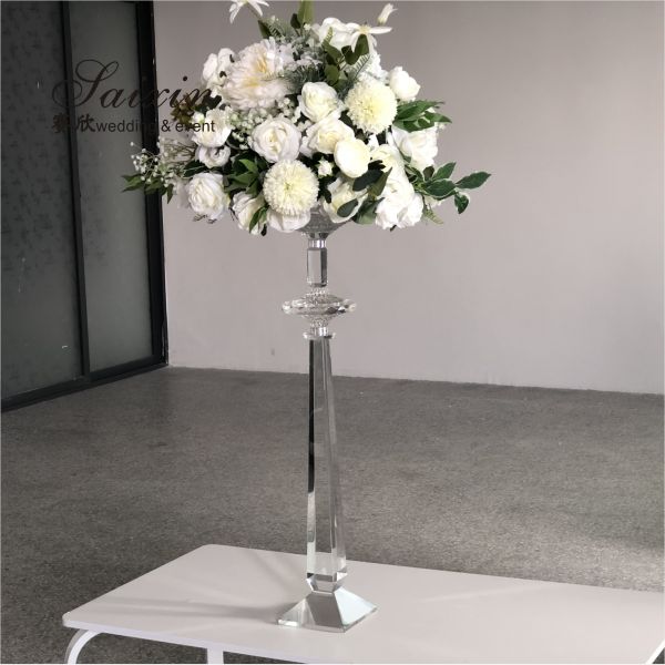 20 Inch 24 Inch Tall Clear Glass Vase Decoration Wedding Home For Dining Table