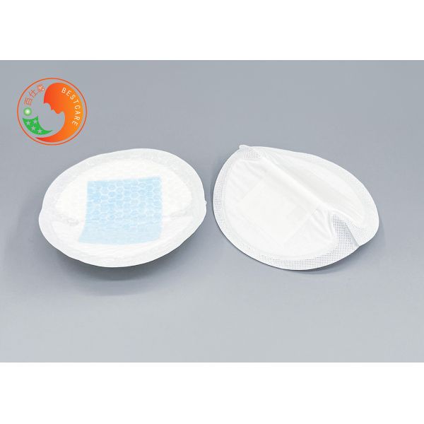 Blue Core Disposable Contoured Breast Pads Organic Material Speedly Spread Liquid