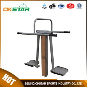 china outdoor park gym equipment park wood double pendulum