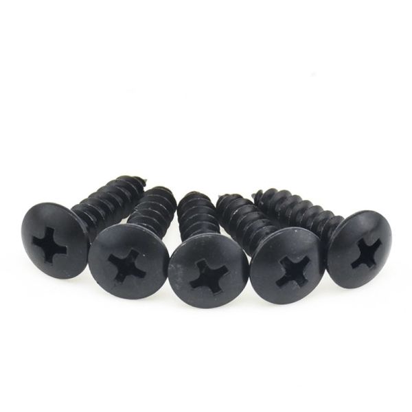 Black Oxide Steel Truss Head Phillips Drive Self Tapping Screw Big Truss Head Pointed Screws