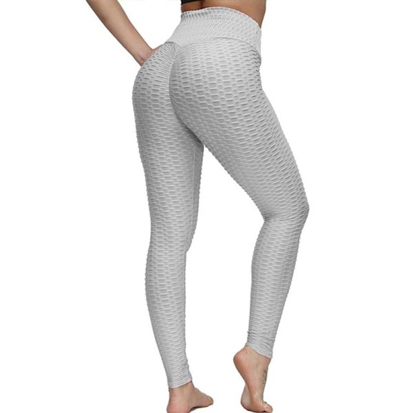 Women'S High Waist Yoga Pants Ruched Butt Lifting Jacquard Leggings Tummy Control