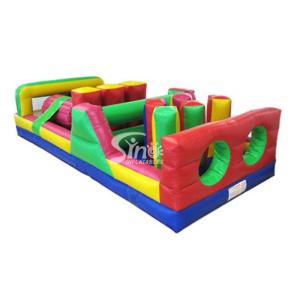 China 9m Long Kids Energy Challenge Inflatable Obstacle Course Pvc Tarpaulin From Sino Inflatables on sale