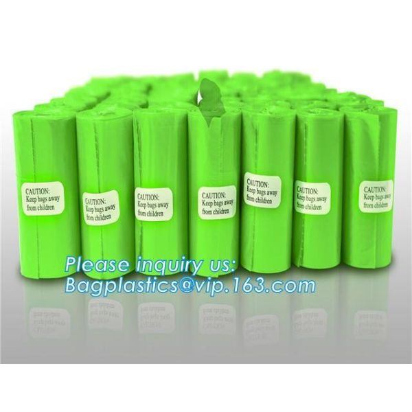 Nappy Baby Disposable Diaper Sacks, Degradable scented disposable baby diaper sack, green tie handle baby diaper sack