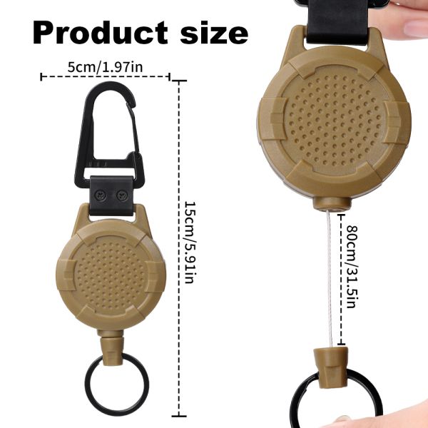 Deyi Badge Reel Heavy Duty Metal Retractable Keychain