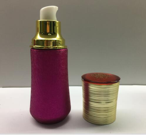 Glass Cosmetic Bottles , Skin Care Lotion Bottles Cream Jars With Plastic Cap , OEM