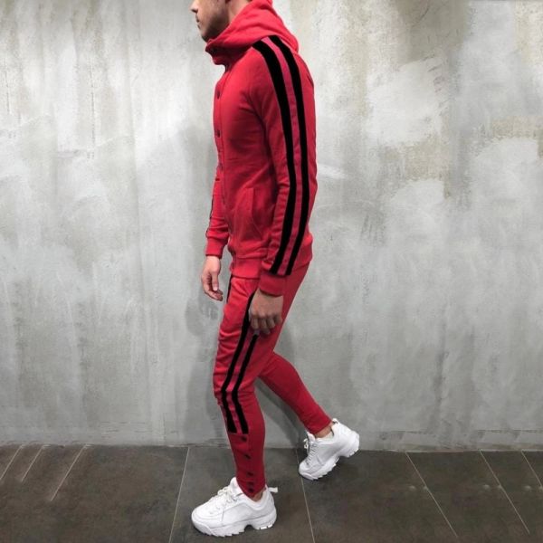 Custom Autumn Fashion Mens Tracksuit Set / Sportswear Hoodies Set for Men