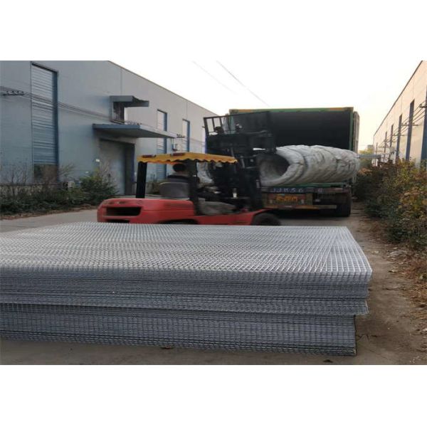 Black 25X75mm Welded Wire Mesh Panels / Wire Mesh Security Fencing