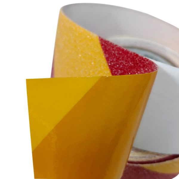 50mm X 5m PVC Frosted Anti Slip Tape For Stair Safety In Red Yellow
