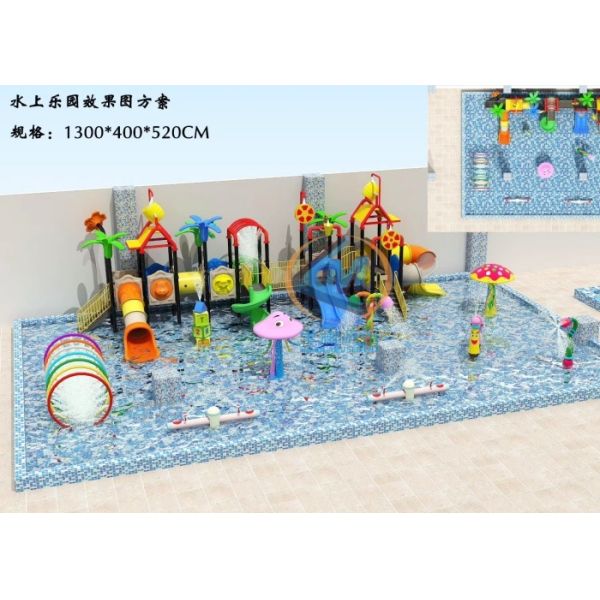 Big Ocean Theme Water Feature Playground 42x30m For Commercial Use