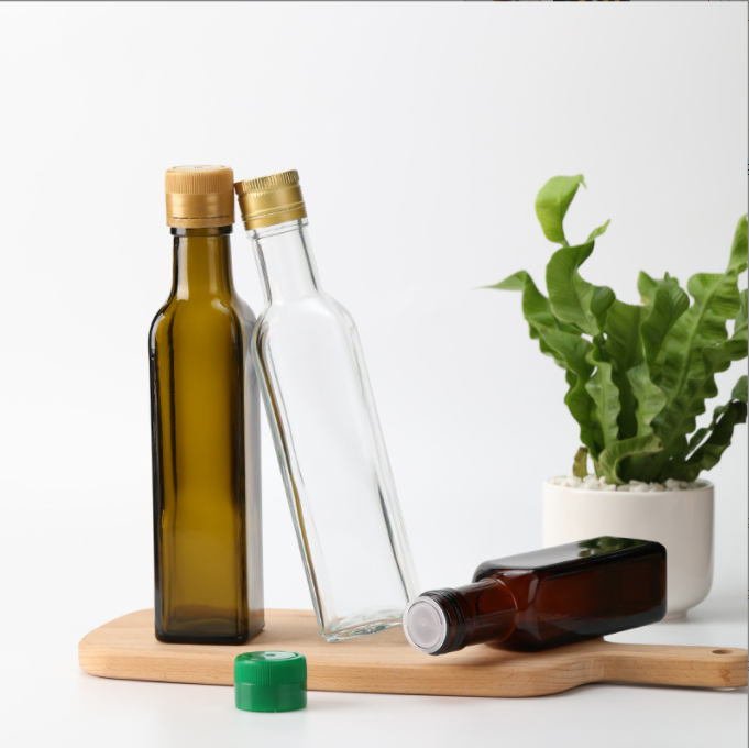 High Borosilicate Glass Bottle Oil Pot And Cork Vinegar Set For Organic Olive Oil
