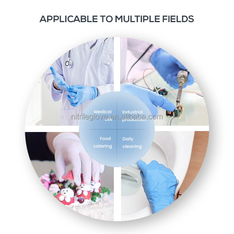 Power Free Nitrile Gloves Black Nitrile Gloves Large S M L XL Size