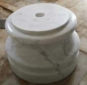 China China Marble Base Guangxi White Marble Round Umbrella Base China Carrara Marble Base on sale