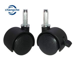 Cheap Black PVC Furniture Castors Wheels Tool With Stem 40MM wholesale
