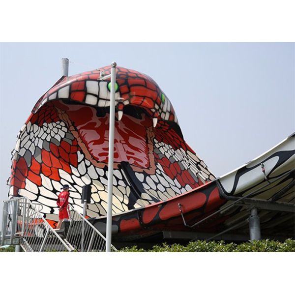 Fiberglass FRP Boomerang Indoor Water Park Slide For Children Adults