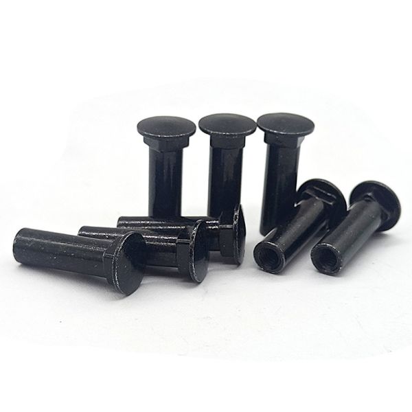 High Precision Internally Threaded Rivets Black Anodized Aluminum Rivets Customized