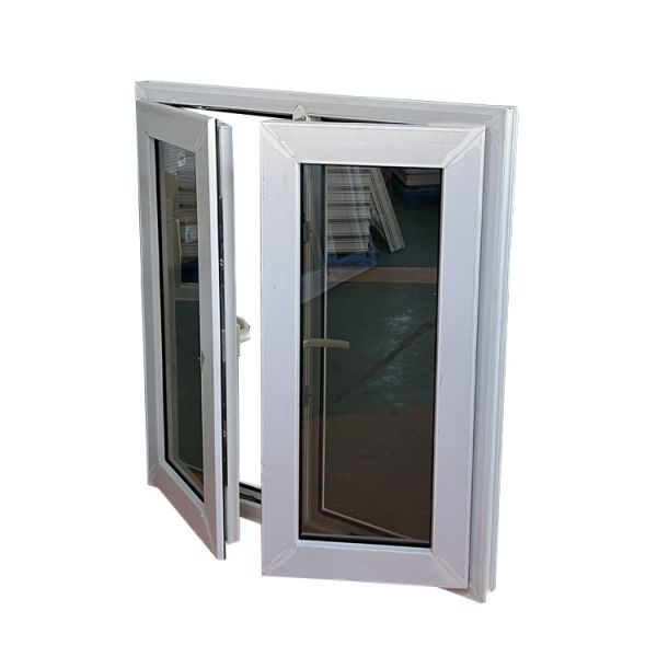 Waterproof Pvc Double Glass Casement Window Plastic Patio French Casement Swing Window