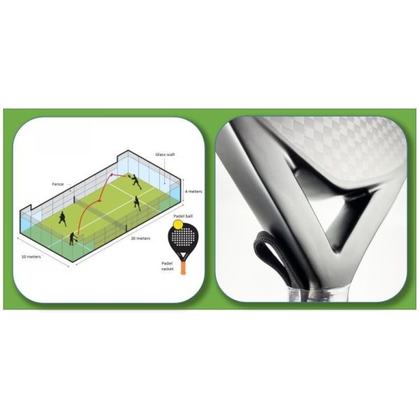 Non-Slip Drop Shot Beach Tennis Racket Soft Eva Padel Carbon Racket