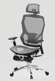 Quality Aluminum Alloy Home Office Swivel Ergonomic Office Chair Grey BIFMA for sale