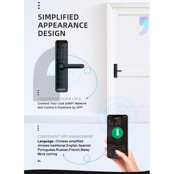Safe Password FPC Fingerprint Smart Digital Keypad Door Lock IP65