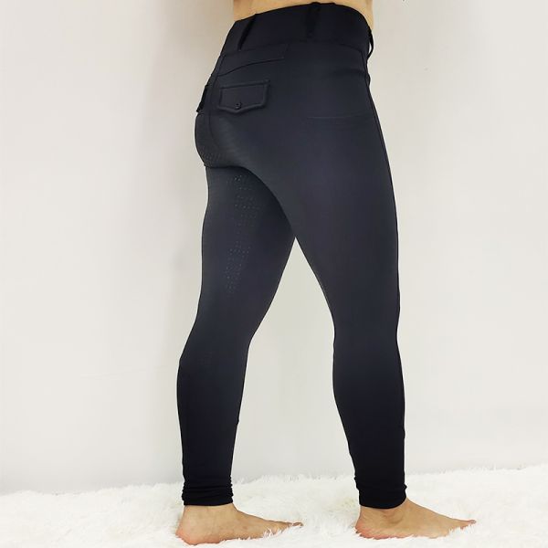 Side Pocket Horse Riding Pants Brushed Keep Warm Equestrian Riding Leggings