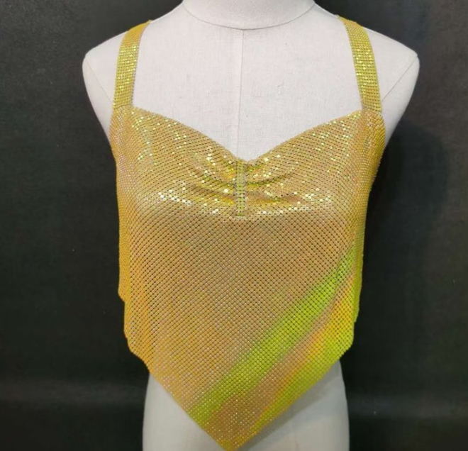 Gold Silver Decorative Wire Mesh Metal Aluminum Chain Curtain