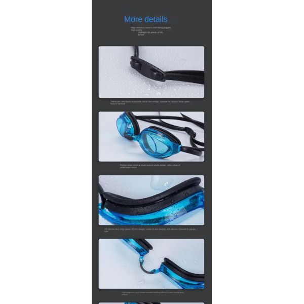 Customized Professional Competition Swimming Goggles Junior Racing Goggles Anti UV