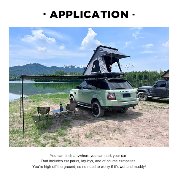 Aluminum Frame Hard Shell Roof Top Tent Car Rooftop Tent for Outdoor Adventure