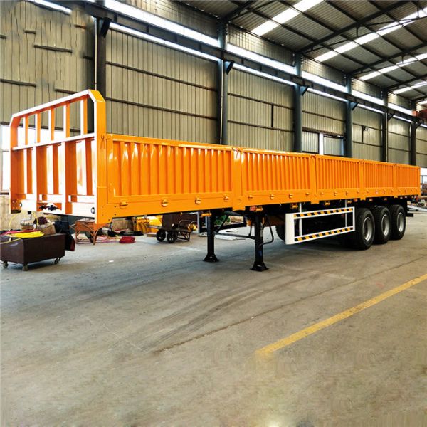 40ft Side Wall Heavy Duty Semi Trailers 3/4 Axles , Mini Enclosed Cargo Dump Truck