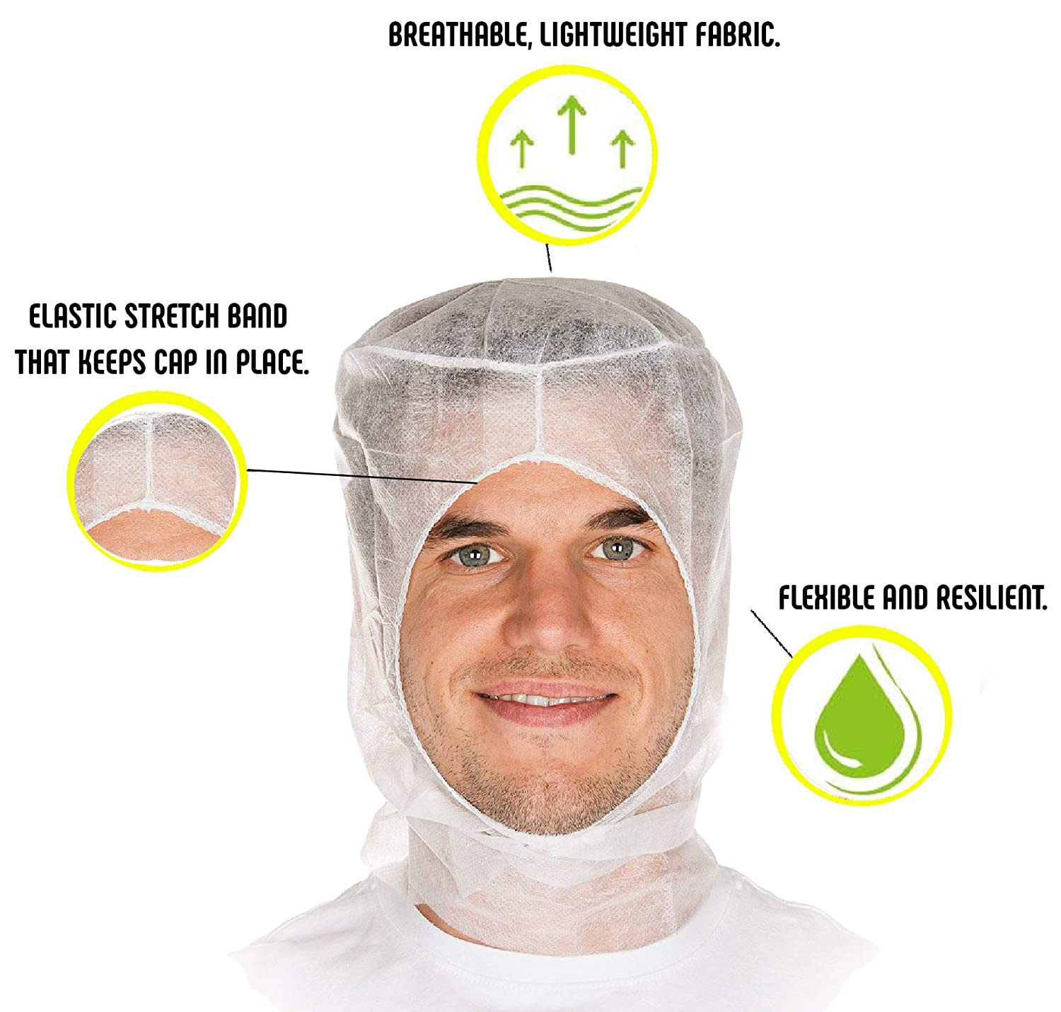 Customized Logo 18GSM Non Woven PP Ninja Balaclava Astronaut Space Cap For Protection