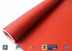 China Red Silicone Coated Polyester Fabric Fire Barrier For Heat Resistant Insulation on sale