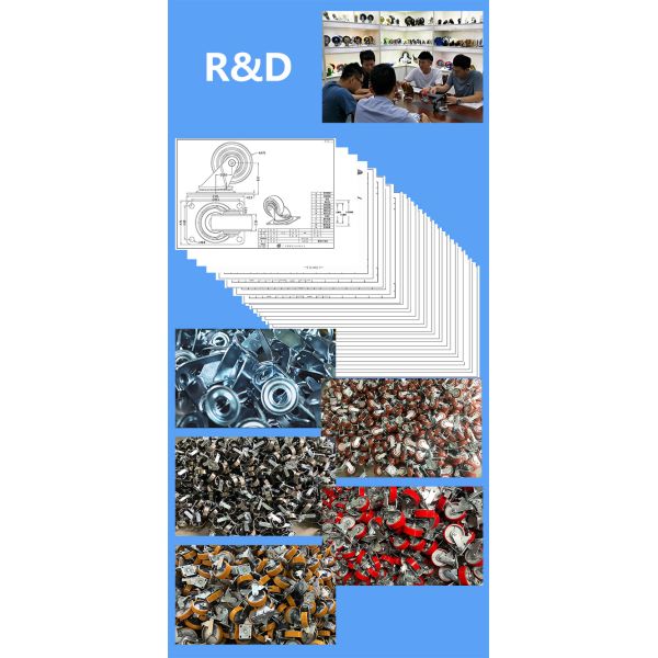 4" PU Silent Wheel Threaded Stem Swivel Locking Medium Duty Stainless Steel Castor Wheels